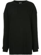 Ann Demeulemeester Dominic Sheer Detail Sweatshirt - Black