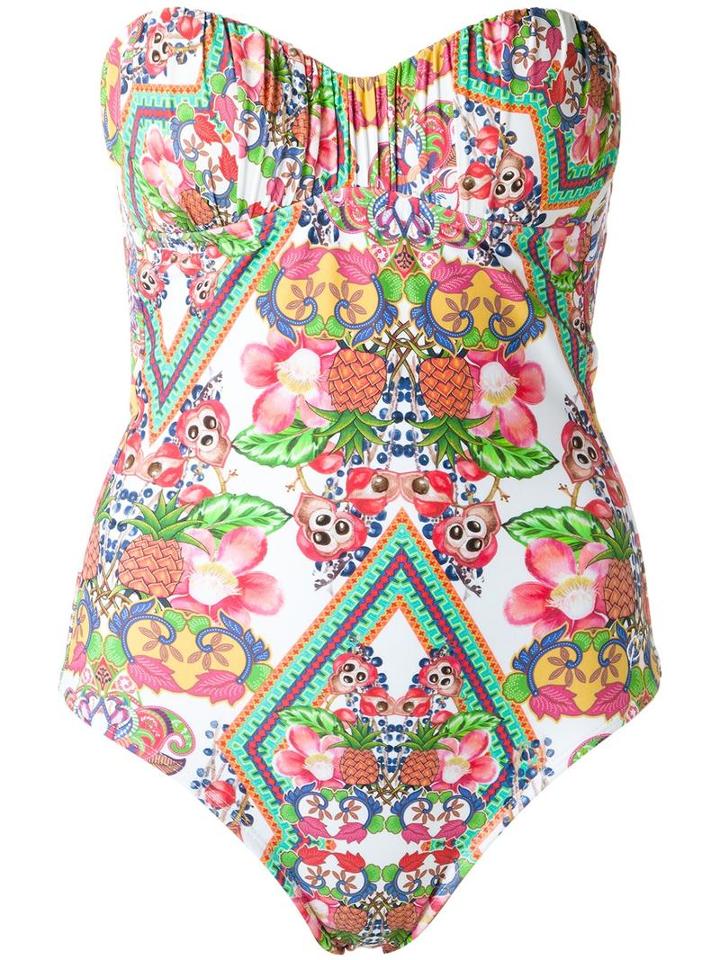 Man Floral Print Swimsuit, Women's, Size: Gg, Lyocell