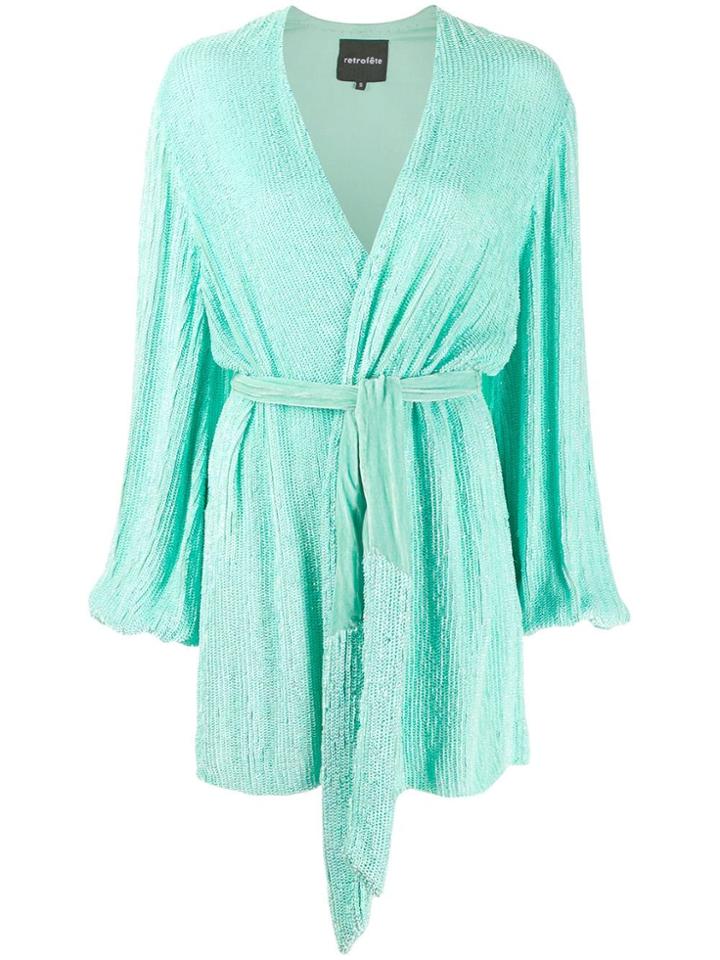 Retrofete Gabrielle Sequined Dress - Green