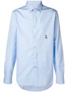 Alexander Mcqueen Floral Embroidered Shirt - Blue