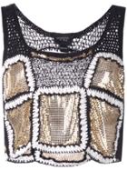Giambattista Valli Metallic Embroidered Top - Gold