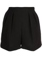 Theory Loose Shorts With Front Pleats - Black