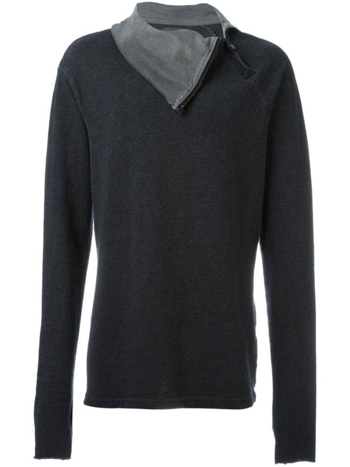 Lost & Found Ria Dunn High Collar Jumper, Men's, Size: Medium, Grey, Cotton/spandex/elastane/cashmere