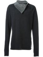 Lost & Found Ria Dunn High Collar Jumper, Men's, Size: Medium, Grey, Cotton/spandex/elastane/cashmere