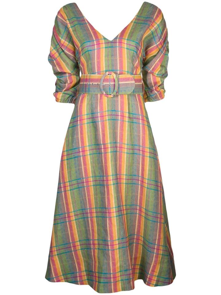 Nicholas Belted Check Dress - Multicolour
