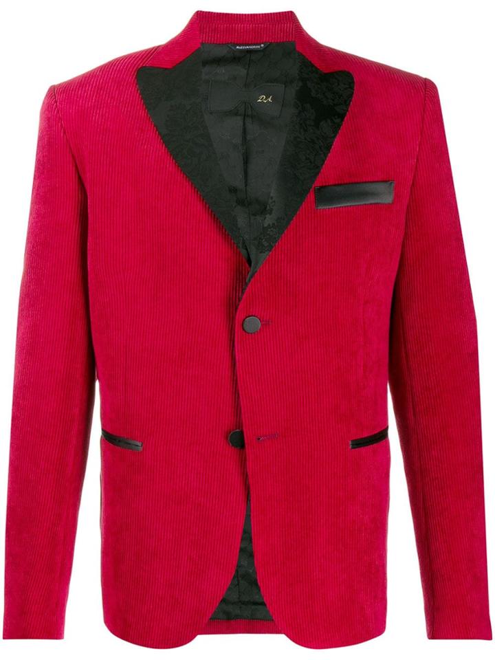 Daniele Alessandrini Corduroy Blazer Jacket - Red
