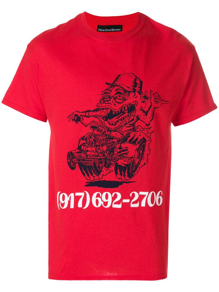 Call Me 917 Printed T-shirt - Red