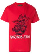 Call Me 917 Printed T-shirt - Red
