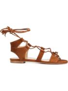 Stuart Weitzman Romanesque Sandals, Women's, Size: 10, Brown, Suede