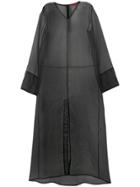 Rouge Margaux Long Organza Layering Dress - Black