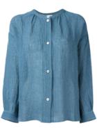 Masscob Crumpled Shirt, Women's, Size: Medium, Blue, Linen/flax/polyamide