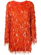 Ashish 'casino' Sequin Dress, Women's, Size: Small, Yellow/orange, Sequin/silk