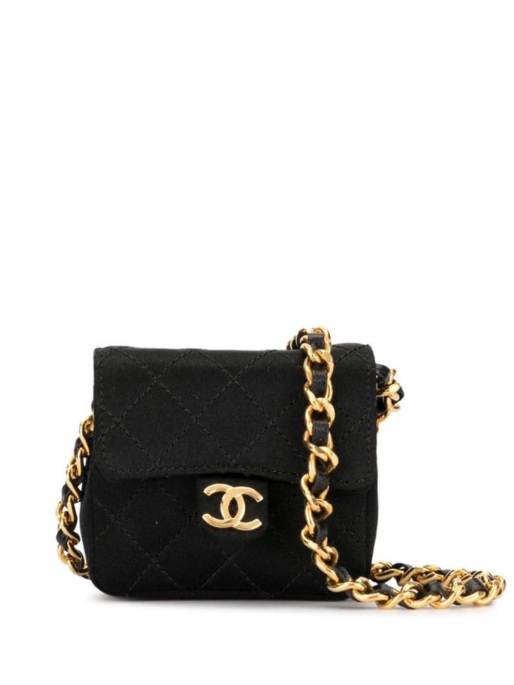 Chanel Pre-owned Cc Logo Mini Shoulder Bag - Black