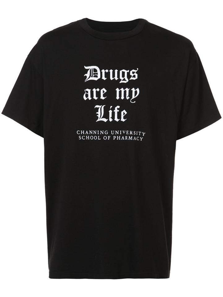Amiri Slogan Print T-shirt - Black