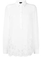 Ermanno Ermanno Lace Panel Shirt - Nude & Neutrals