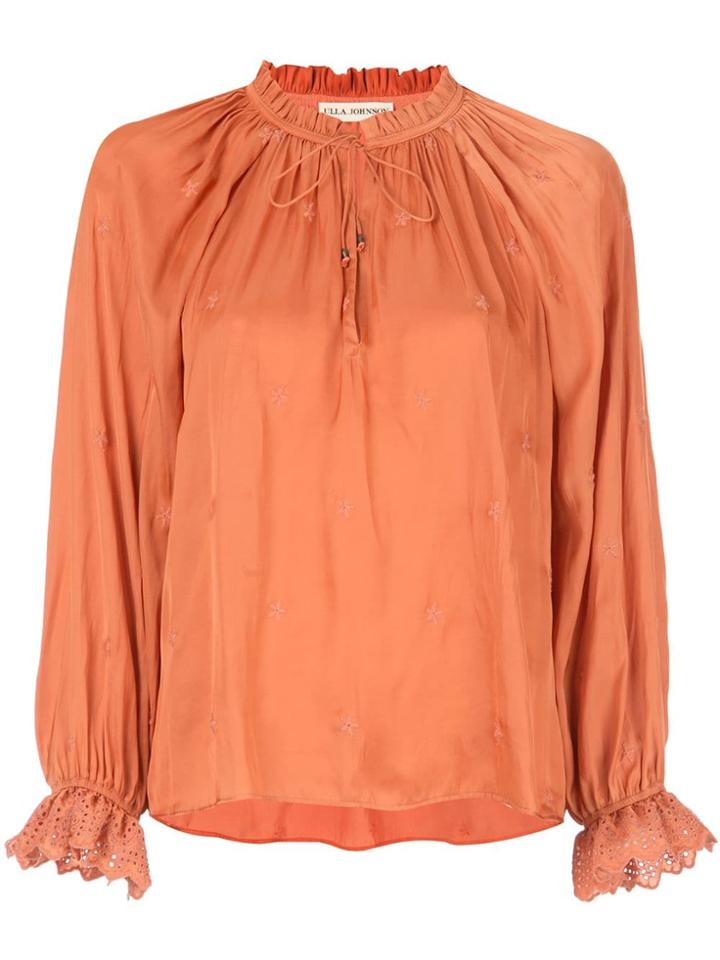 Ulla Johnson Embroidered Blouse - Orange
