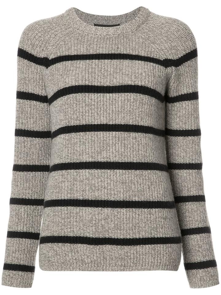 Jenni Kayne Striped Jumper, Women's, Size: Small, Brown, Cashmere