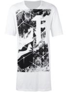 11 By Boris Bidjan Saberi Graphic Logo Print T-shirt, Men's, Size: Large, White, Cotton