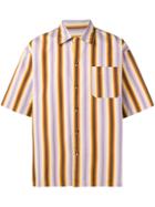 Marni Striped Short Sleeve Shirt - Yellow
