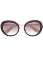 Prada Eyewear 'cinéma' Sunglasses, Women's, Brown, Acetate/metal