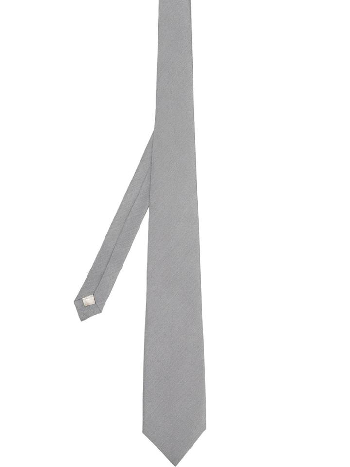 Burberry Classic Cut Silk Tie - Grey