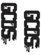 Gcds Logo Plaque Earrings - Black