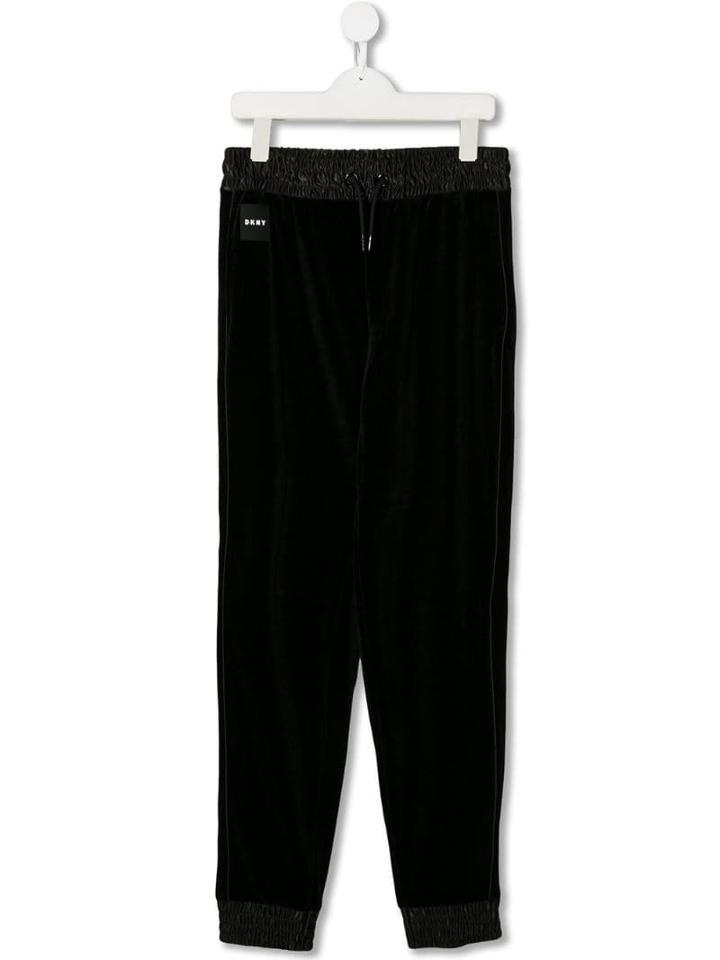 Dkny Kids Teen Logo Embroidered Track Pants - Black