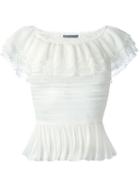 Alexander Mcqueen Victorian Lace Knit Top, Women's, Size: M, White, Silk/cotton