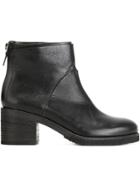 Del Carlo Zip Ankle Boots - Black