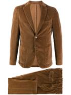 Eleventy Textured Two Piece Suit - Brown