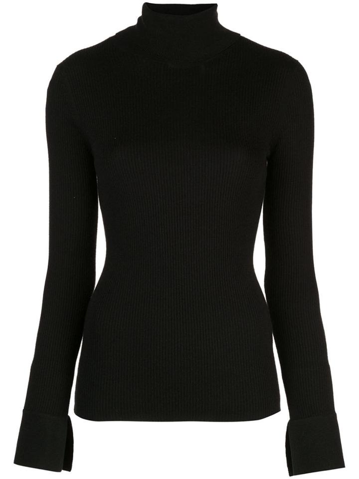 Proenza Schouler Cuffed Rib Turtleneck - Black