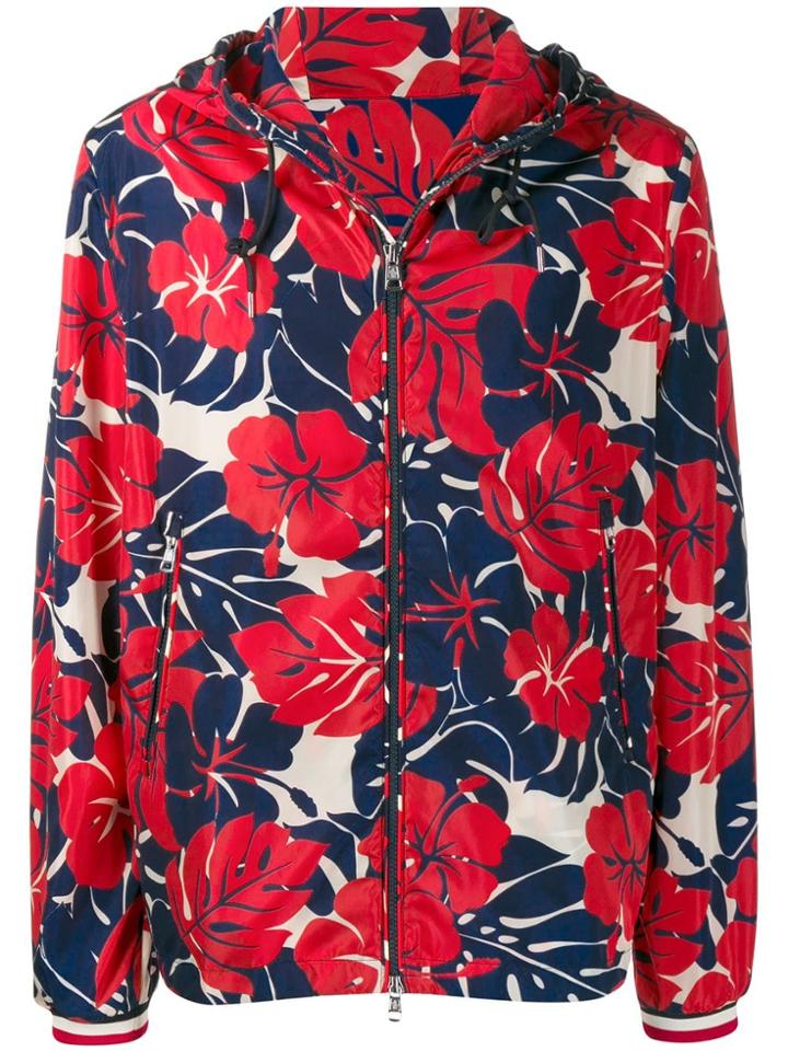 Moncler Hawaiian Floral Lightweight Jacket - Red