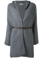 Fabiana Filippi Belted Cardi-coat, Women's, Size: 40, Grey, Mohair/merino/alpaca/nylon