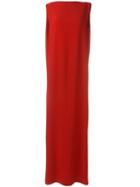Chalayan Long Signature Column Dress, Women's, Size: 44, Red, Acrylic/viscose