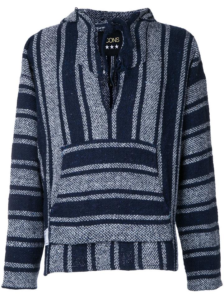 Icons - Striped Jumper - Men - Cotton/polyester - L, Blue, Cotton/polyester