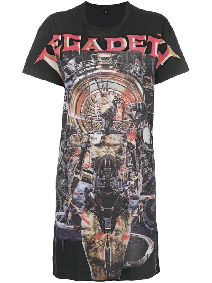 R13 Long Printed T-shirt - Black