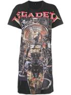 R13 Long Printed T-shirt - Black
