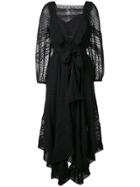 Zimmermann Embroidered Draped Dress - Black