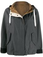 Brunello Cucinelli Contrast Hood Jacket - Grey