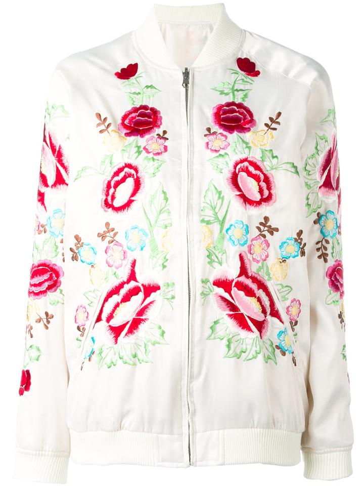 P.a.r.o.s.h. Nylo Reversible Bomber Jacket, Women's, Size: Medium, Nude/neutrals, Polyester