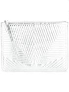 Golden Goose Deluxe Brand Quilted Star Clutch, Women's, Grey, Leather