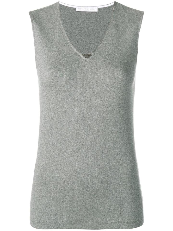 Fabiana Filippi V-neck Tank Top - Grey