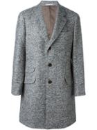 Brunello Cucinelli Single Breasted Coat, Men's, Size: 50, Grey, Cotton/polyamide/cupro/virgin Wool