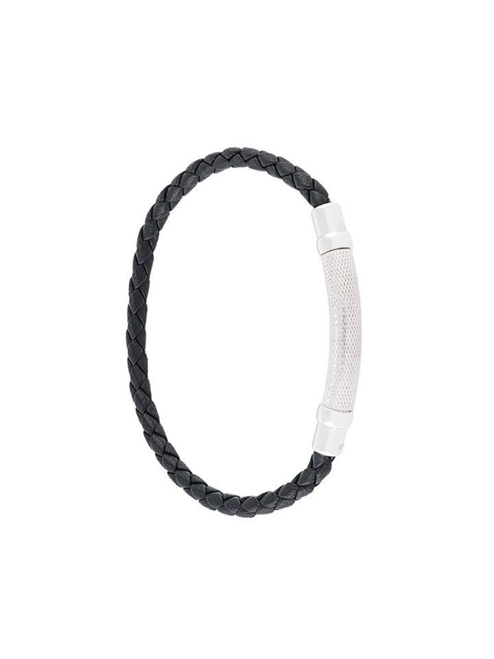 Tateossian Woven Cuff Bracelet, Men's, Black