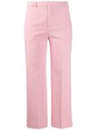 Pt01 High-waisted Cropped Trousers - Pink