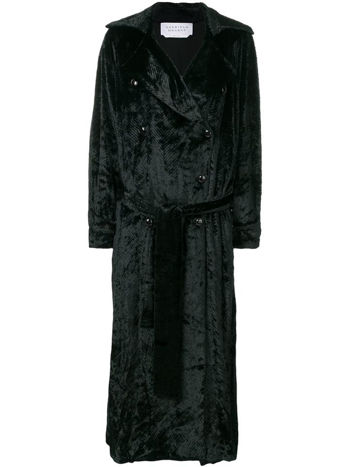 Gabriela Hearst Double Breasted Trench Coat - Black