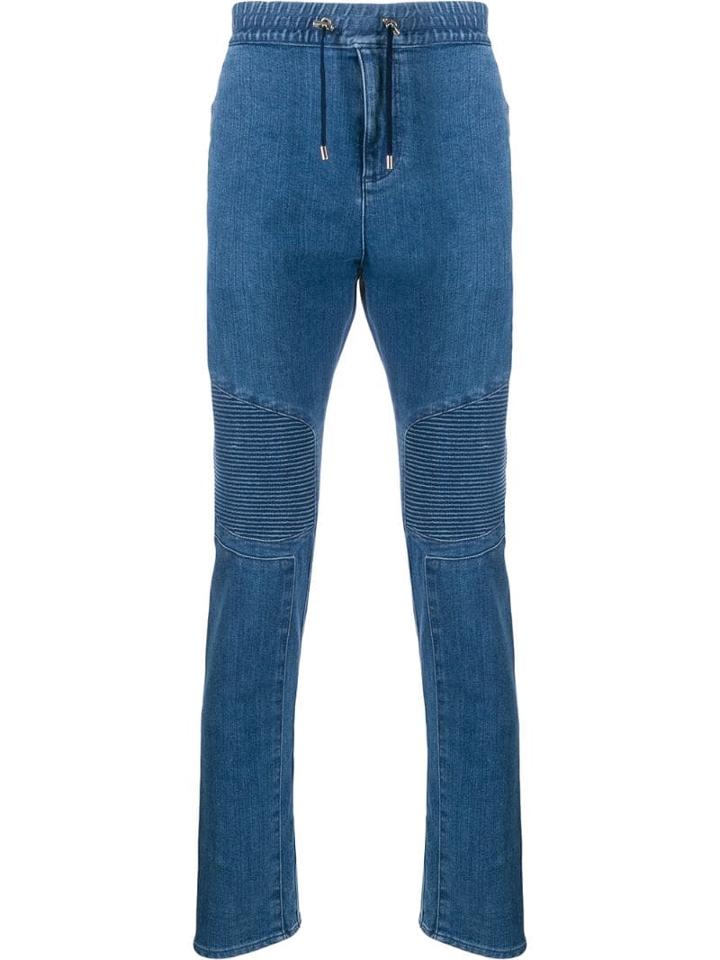 Balmain Straight Denim Trousers - Blue