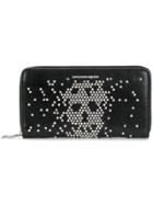 Alexander Mcqueen Abstract Skull Stud Wallet - Black