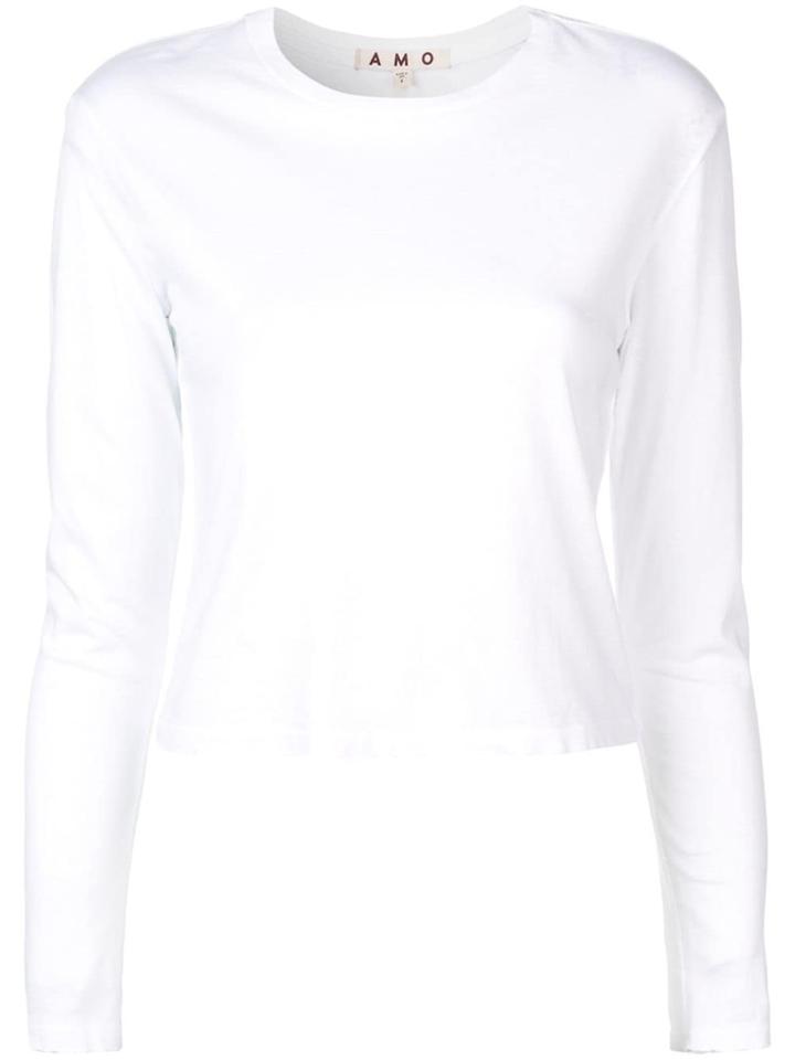 Amo Fitted Long Sleeved Top - White
