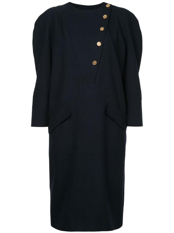 Chanel Pre-owned Tailored Fitted Dress - Blue